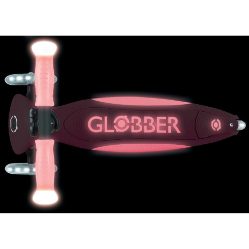 Monopattino per Bambini a 3 Ruote Rosa Pastello Ruote LED Regolabile