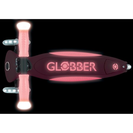 Monopattino per Bambini a 3 Ruote Rosa Pastello Ruote LED Regolabile