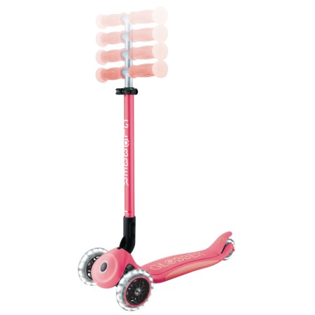 Monopattino per Bambini a 3 Ruote Rosa Pastello Ruote LED Regolabile