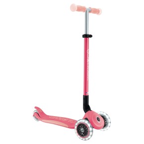 Monopattino per Bambini a 3 Ruote Rosa Pastello Ruote LED Regolabile
