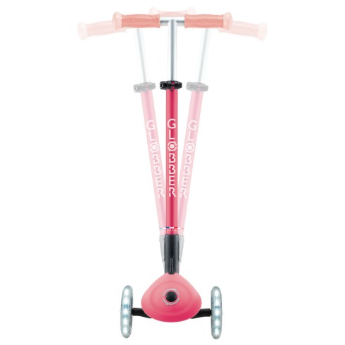 Monopattino per Bambini a 3 Ruote Rosa Pastello Ruote LED Regolabile
