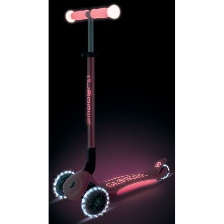 Monopattino per Bambini a 3 Ruote Rosa Pastello Ruote LED Regolabile