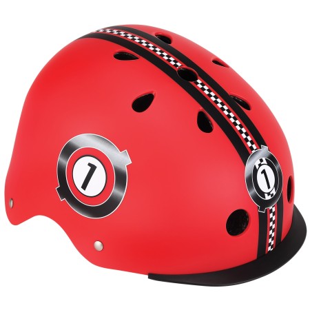 Casco per Bambini XS-S Ø 48-53 cm Chiusura Magnetica Rosso da Corsa