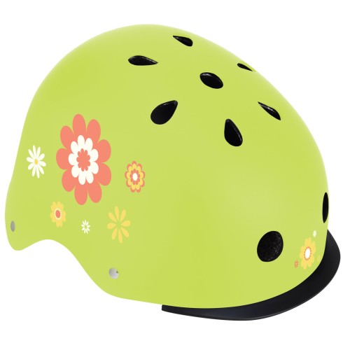 Casco per Bambini XS-S Ø 48-53 cm Chiusura Magnetica Verde Floreale