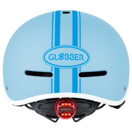 Casco Protettivo Bambini XS/S Ø 47-51cm Blu Pastello LED Posteriore