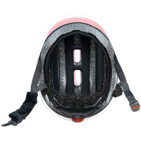 Casco Protettivo Bambini XS/S Ø 47-51cm Rosa Pastello LED Posteriore