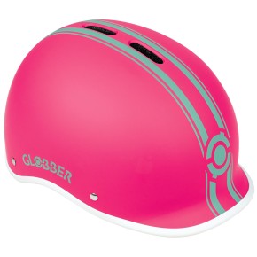 Casco per Bambini S/M Ø 51-55 cm per Monopattino Bici Fucsia con LED 2