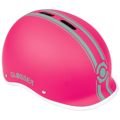Casco per Bambini S/M Ø 51-55 cm per Monopattino Bici Fucsia con LED