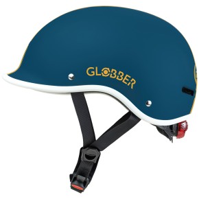 Casco per Bambini S/M Ø 51-55 cm Monopattino Bici Blu Petrolio con LED