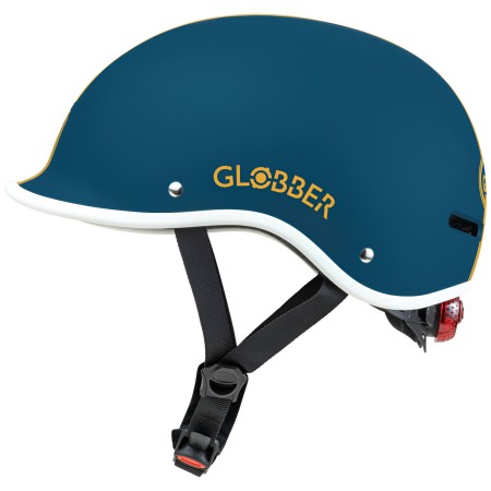 Casco per Bambini S/M Ø 51-55 cm Monopattino Bici Blu Petrolio con LED