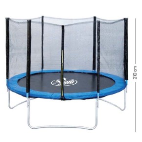 Tappeto Elastico Diametro 244 cm Bambini Rete Sicurezza Trampolino Gioco Esterno