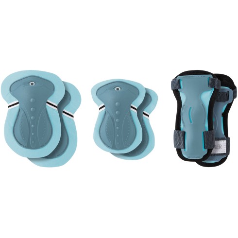 Set Protezioni per Bambini XXS per Gomiti Ginocchia Polsi Blu Pastello