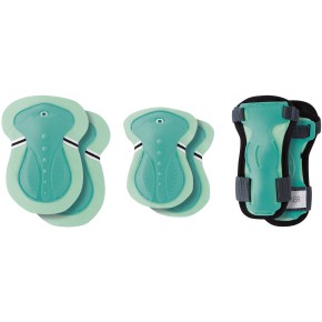 Set Protezioni per Bambini XXS per Gomiti Ginocchia Polsi Verde Menta