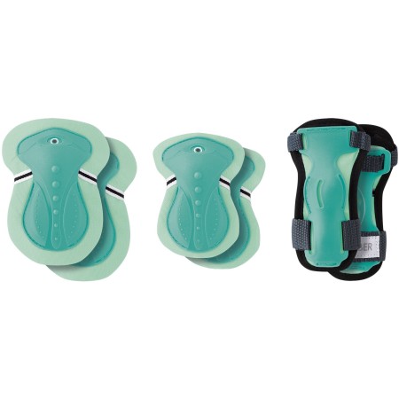 Set Protezioni per Bambini XXS per Gomiti Ginocchia Polsi Verde Menta