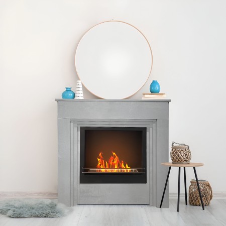 Camino a Bioetanolo 1,8L da Terra 3,4 kW Legno Effetto Cemento Moderno