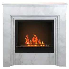 Camino a Bioetanolo 1,8L da Terra 3,4 kW in Legno Effetto Marmo Bianco