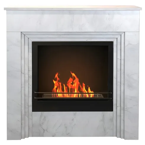 Camino a Bioetanolo 1,8L da Terra 3,4 kW in Legno Effetto Marmo Bianco