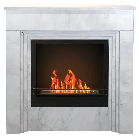 Camino a Bioetanolo 1,8L da Terra 3,4 kW in Legno Effetto Marmo Bianco