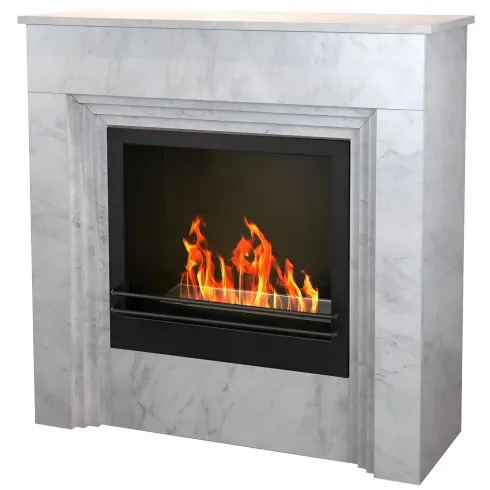 Camino a Bioetanolo 1,8L da Terra 3,4 kW in Legno Effetto Marmo Bianco