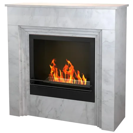 Camino a Bioetanolo 1,8L da Terra 3,4 kW in Legno Effetto Marmo Bianco