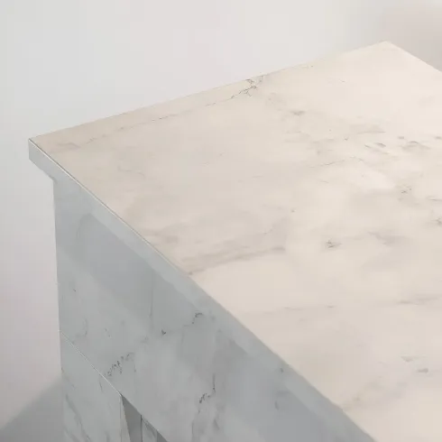 Camino a Bioetanolo 1,8L da Terra 3,4 kW in Legno Effetto Marmo Bianco
