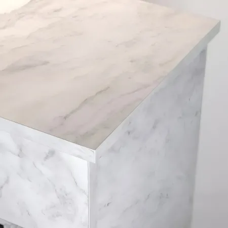 Camino a Bioetanolo 1,8L da Terra 3,4 kW in Legno Effetto Marmo Bianco
