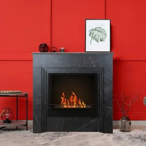 Camino a Bioetanolo 1,8L da Terra 3,4 kW in Legno Effetto Marmo Nero 2