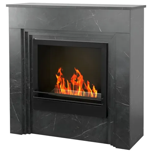 Camino a Bioetanolo 1,8L da Terra 3,4 kW in Legno Effetto Marmo Nero