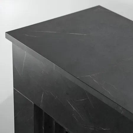 Camino a Bioetanolo 1,8L da Terra 3,4 kW in Legno Effetto Marmo Nero