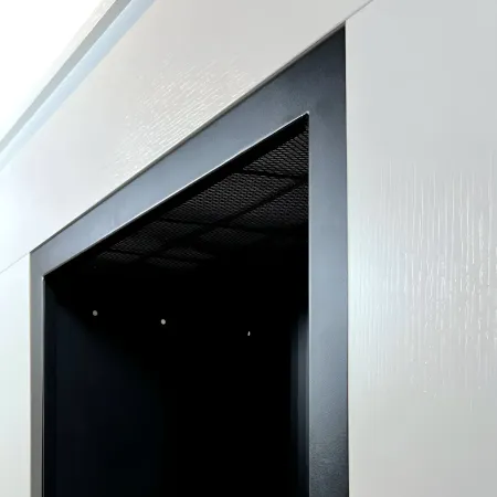Camino a Bioetanolo 1,8L da Soggiorno 3,4 kW in Legno Bianco Venato
