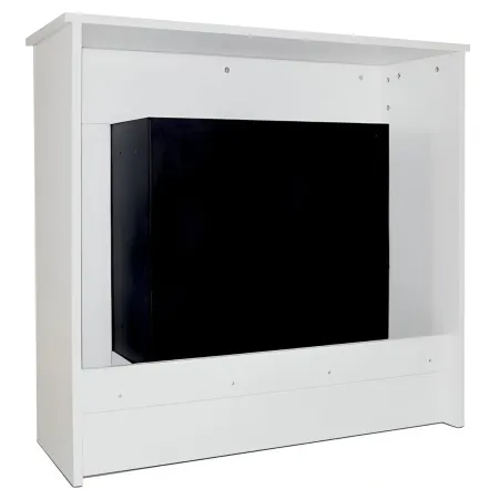 Camino a Bioetanolo 1,8L da Soggiorno 3,4 kW in Legno Bianco Venato