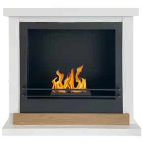 Camino a Bioetanolo 3,4 kW da Soggiorno 1,2L in Legno MDF Bianco