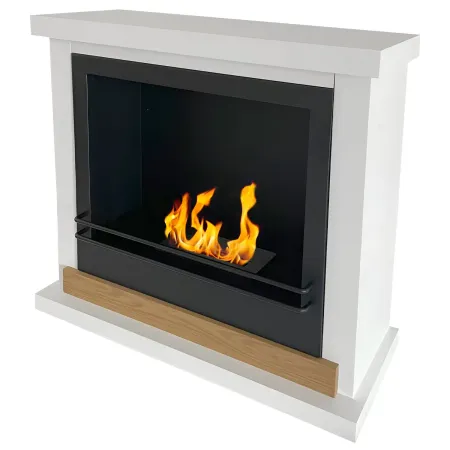 Camino a Bioetanolo 3,4 kW da Soggiorno 1,2L in Legno MDF Bianco
