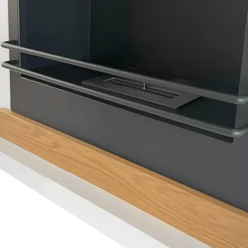 Camino a Bioetanolo 3,4 kW da Soggiorno 1,2L in Legno MDF Bianco