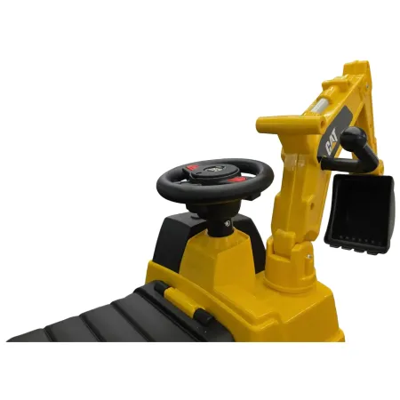 Escavatore Caterpillar Cavalcabile per Bambini Giallo Braccio Mobile