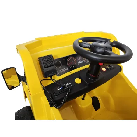 Camion Elettrico per Bambini Caterpillar 12V Giallo Cassone Ribaltabile