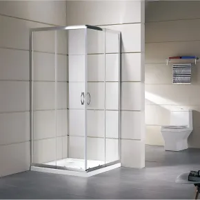 Box Doccia Cristallo 4 mm Angolare Ante Scorrevoli 80x80 cm Quadrato