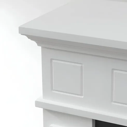 Camino a Bioetanolo 3,4 kW da Pavimento 1,2L Bianco in Legno MDF
