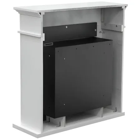 Camino a Bioetanolo 3,4 kW da Pavimento 1,2L Bianco in Legno MDF