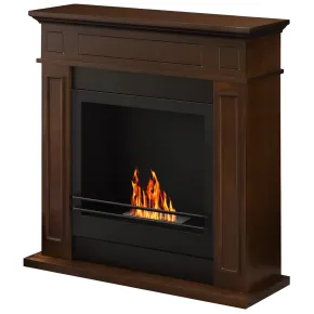 Camino a Bioetanolo 3,4 kW da Pavimento 1,2L Marrone in Legno MDF