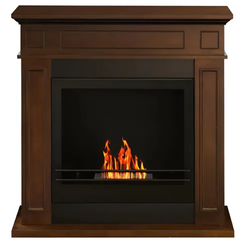 Camino a Bioetanolo 3,4 kW da Pavimento 1,2L Marrone in Legno MDF