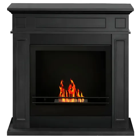 Camino a Bioetanolo 3,4 kW da Pavimento 1,2L Nero in Legno MDF