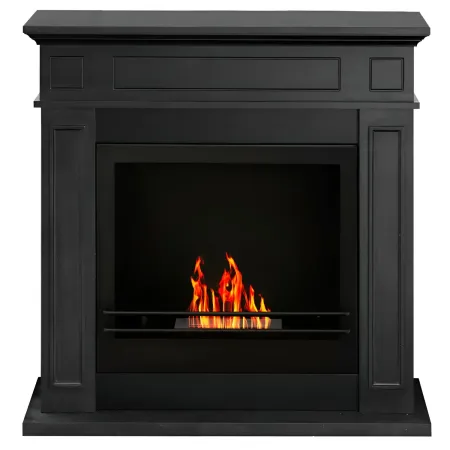 Camino a Bioetanolo 3,4 kW da Pavimento 1,2L Nero in Legno MDF