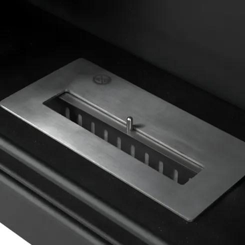 Camino a Bioetanolo 3,4 kW da Pavimento 1,2L Nero in Legno MDF