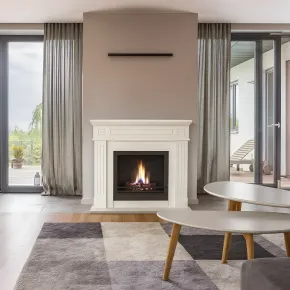 Camino a Bioetanolo Bianco da Terra 3,4 kW Lana di Roccia 1,8L Interno 2