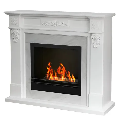 Camino a Bioetanolo da Interno 1,8L Bianco Effetto Marmo 3,4 kW