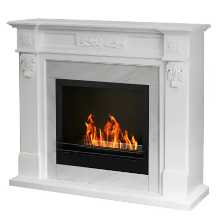 Camino a Bioetanolo da Interno 1,8L Bianco Effetto Marmo 3,4 kW