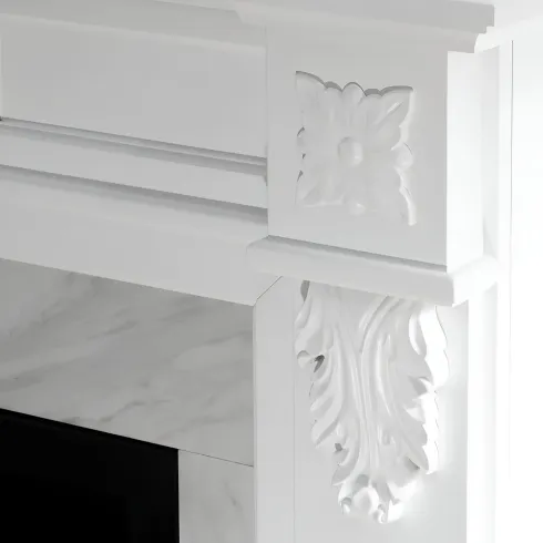 Camino a Bioetanolo da Interno 1,8L Bianco Effetto Marmo 3,4 kW