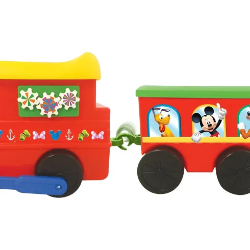 Treno Elettrico Cavalcabile da Bambino Mickey con Binari Suoni Disney