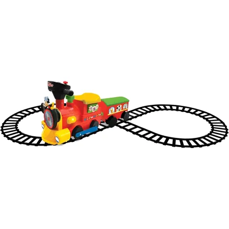 Treno Elettrico Cavalcabile da Bambino Mickey con Binari Suoni Disney
